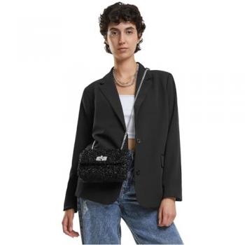 Urban Classics Damen Blazer - Lang - Schwarz - XL