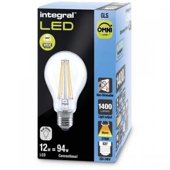 Integral LED Classic Globe Filament E27 330 deg Beam Angle