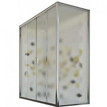 Ducha Modificada Young Duo: Mampara de Vidrio Impreso 90×180 cm, 198 cm de altura