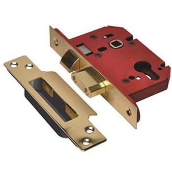 UNION StrongBOLT 22EU EUS-PB-3.0 Euro Sashlock Plated Brass 81mm 3in