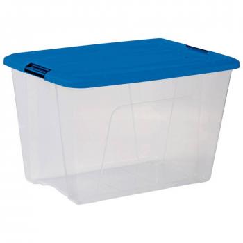 IRIS Ohyama Clear NTB 60L Aufbewahrungsbox transparent blau 39,5 x 57,5 x 36,5 cm