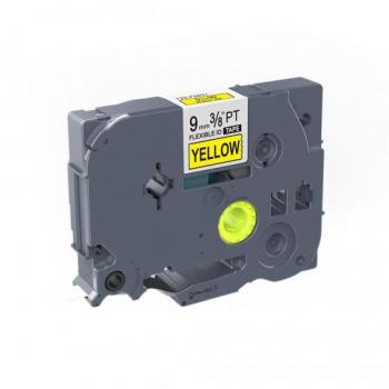 Brother Cassetta Nastro Tz-fx621 Compatibile Flessibile Laminato Nero/Giallo 9mmx8m