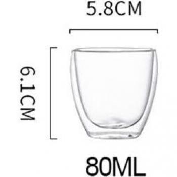 Taza Doble Transparente Café y Cóctel