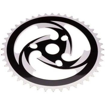 BMX-Kettenblatt Stahl schwarz/silber, 44 Zähne