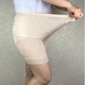 High Elastic Jacquard Lace Anti-Chafing Shorts for Plus Size Women