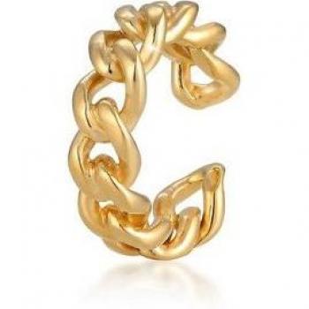 Elli Single‑Ohrhaken Earcuff – Geflochtenes Silberschnellbett