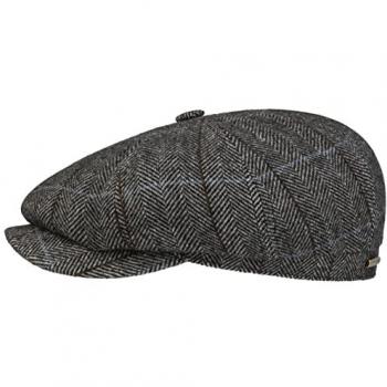 Stetson Hats Hatteras Gallanger Wool Flat Cap - Black - Black, Size: XL