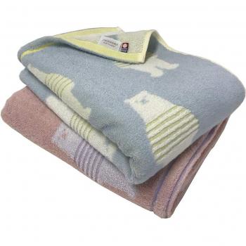 Cute Fluffy Towel Set - Blue & Pink
