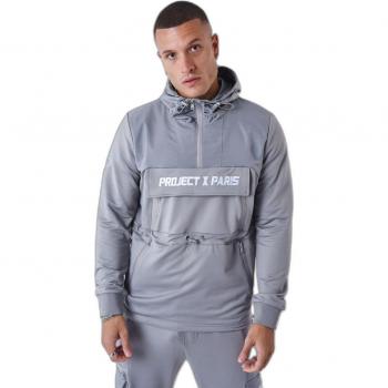 Sudadera cortavientos con capucha Project X Paris Gris Claro M