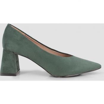 Zapatos de salón de mujer con puntera afilada efecto ante