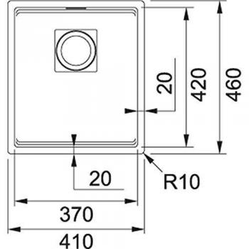 Franke Kubus 2 KNG 110 – 37 – Évier rectangulaire 1 seins