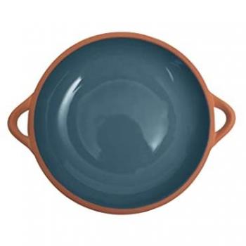 Dexam Large Glazed Terracotta Tapas Dish - Ink Blue