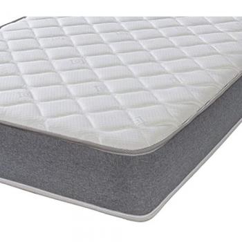 Extreme Comfort Approx 7' Deep Micro Quilted Wavy Top Panel Memory Foam Grey Border Spring Mattress - Single size, 90cm x 190cm
