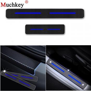 Toyota Sienna 4D Carbon Fiber Scuff Plate Stickers - 4 Pieces
