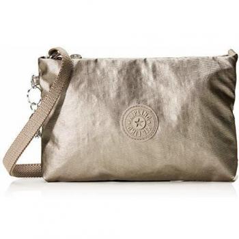 Kipling - Atlez Duo, Bandolera para mujer, Marrón (Metallic Rose Gift)