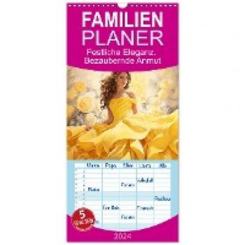 Familienplaner 2024 - Festliche Eleganz. Bezaubernde Anmut mit 5 Spalten (Wandkalender 21 x 45 cm) CALVENDO