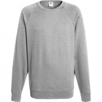 Fruit Of The Loom Mens Lightweight Raglan Sweatshirt (240 Gsm) (Heather Grey) - Size Medium