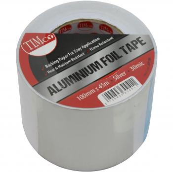 X Aluminium Foil Tape Rolls 100mm X 45m TIMCo