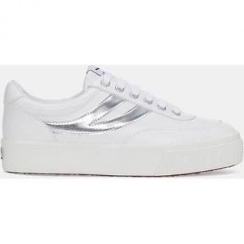 Zapato Superga Mujer Plata Bloques Espejo