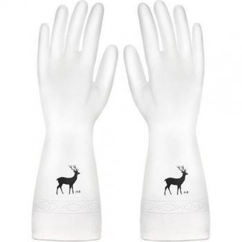 Rubber Kitchen Cleaning Gloves with Sponge