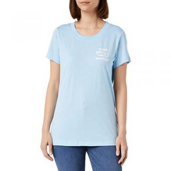 S.Oliver Pyjamaoberteil mit Frontdruck in Himmelblau, Größe 40/42