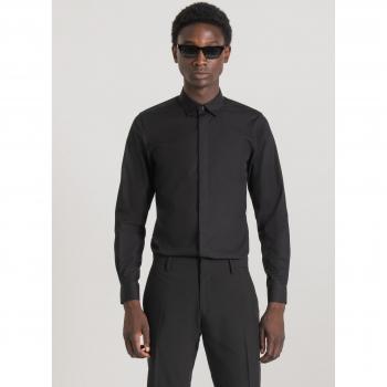 Camisa Slim Fit Londres Algodón Easy Iron con Tiro de Botón Oculto