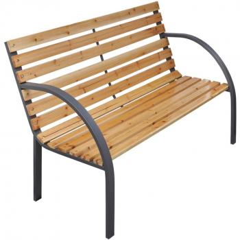 Garden Bench 112 cm Solid Wood Fir Vidaxl