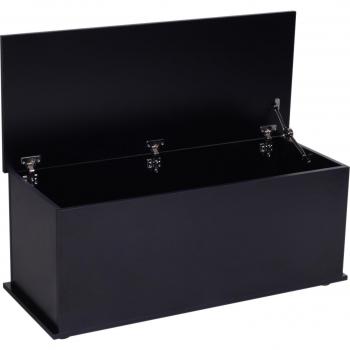 HOMCOM Elegante Aufbewahrungsbox mit klappbarem Deckel in Schwarz