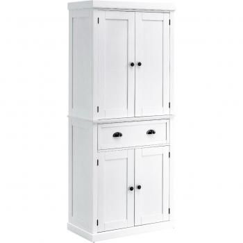 White Doored Kitchen Pantry Storage Unit