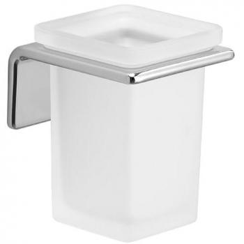 Sapho Gedy Il Giglio - Milchglas-Zahnbürstenhalter mit Chrom-Akzenten A91013