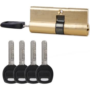 High Security 70MM Brass Key Cylinder Lock with 7 Keys