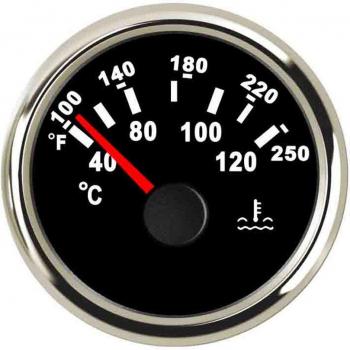Universal 40-120°C Water Temperature Indicator for Vehicles with Red Backlight (9-32V)