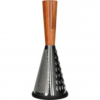 Rallatore di Formaggio con Manico in Legno, Acciaio Inox, 11 x 11 x 28 cm