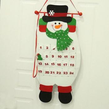 Calendario de Adviento de Tela con 24 Días - Decoración Navideña