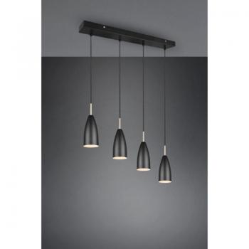 IPERBRIKO Isola Farin Pendelleuchte 4 Lichter Schwarz-Messing