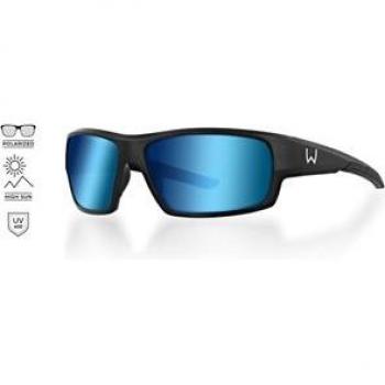 Westin W6 Sport 10 Polarized Sunglasses Matte Black Frame - Blue Mirror Lens