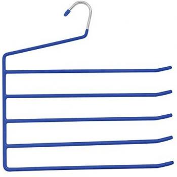 Cintre Pantalon 5 Barres Métal - Gris - 33 x 33 x 8 cm