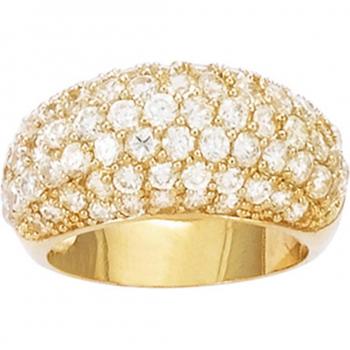 Vergulde Ring 'Bruisen' Goudwit - 10 mm 54