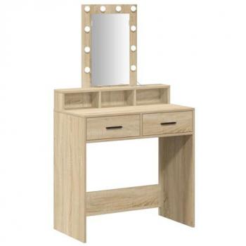 LED Lighting Vanity Table Sonoma Oak 79x41x140 cm