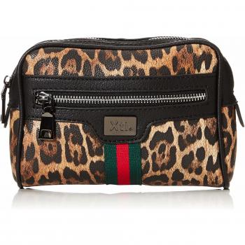 Bolso bandolera XTI 86135, Mujer, Marrón (Leopardo), 18x13x3 cm