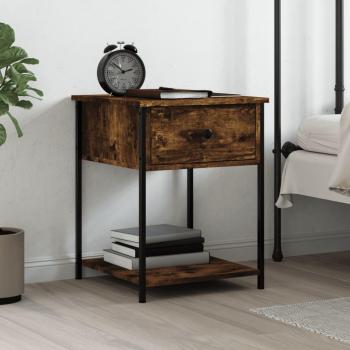 Vidaxl - Bedside Table Smoked Oak 44x45x58 cm Engineered Wood