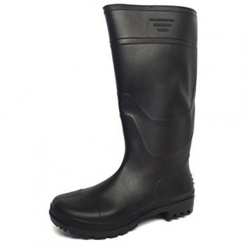 Wynsors Men's Waterproof Black PVC Slip-On Wellies - Size 9