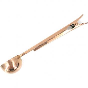 Cuillère Café‑Pince Dorée 2-en-1