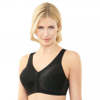 Glamorise Magic Lift Back‑Support Bra – Plus Size 48G (Black)