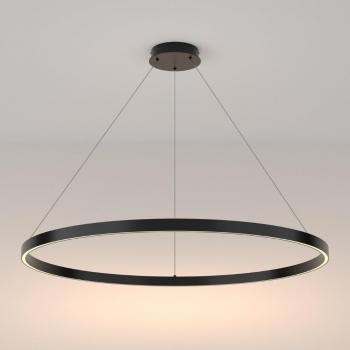 Rim Modern Integrated LED Pendant Ceiling Light Black, 100cm, 3000K