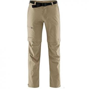 Maier Sports Tajo T Pantalon transformable beige pour hommes - Taille 56