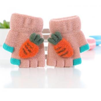 Cute Knitted Carrot Infant Mittens - Thick Unisex