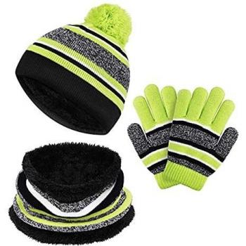 Set Completo Guanti Inverno Piccoli con Pompon Sanjiantao