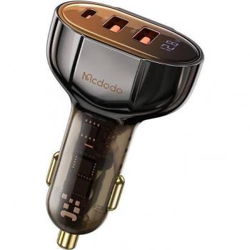 Mcdodo CC-2300 100W Autoladegerät mit 2xUSB + USB-C und Bildschirm (schwarz)