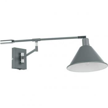 Retro Shade Industrial Wall Light – Graphite, 1‑Light E14